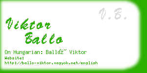 viktor ballo business card
